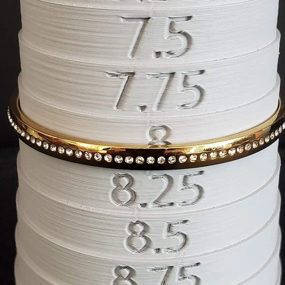 Kate Spade All That Glitters Gold Plate Bangle Bracelet with Crystal Accdents - Picture 7 of 7